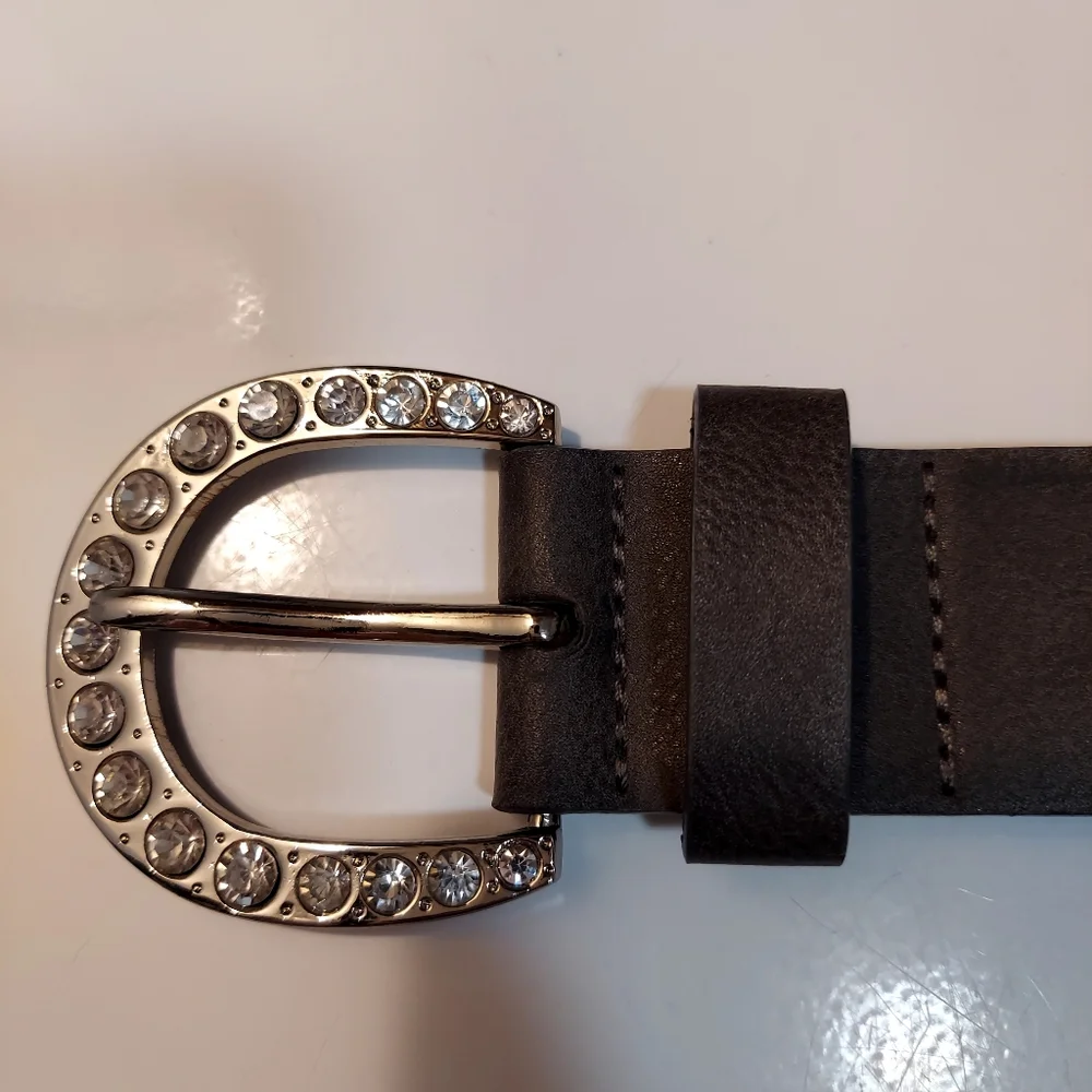 BKE Leather Fleur De Lis Belt
